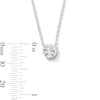 Thumbnail Image 3 of 1/2 CT. T.W. Certified Lab-Grown Diamond Solitaire Necklace in Sterling Silver (F/VS2) - 19"