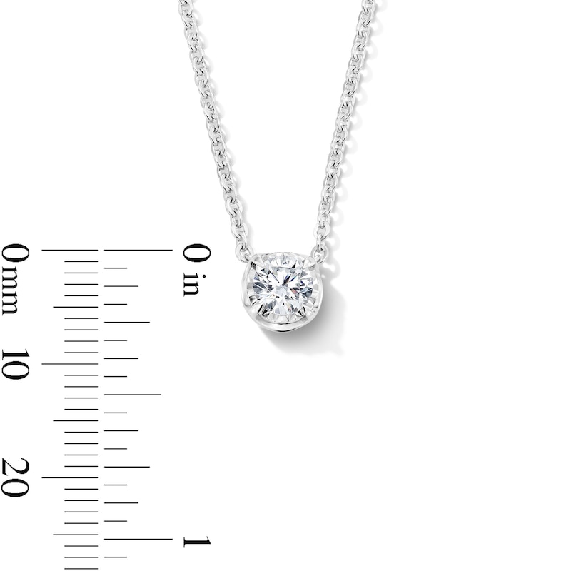Main Image 3 of 1/2 CT. T.W. Certified Lab-Grown Diamond Solitaire Necklace in Sterling Silver (F/VS2) - 19"