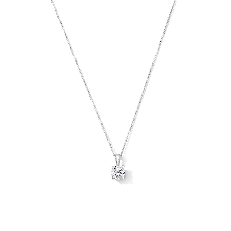 Main Image 1 of 1 CT. T.W. Certified Lab-Grown Diamond Solitaire Pendant in 10K White Gold (F/SI2)