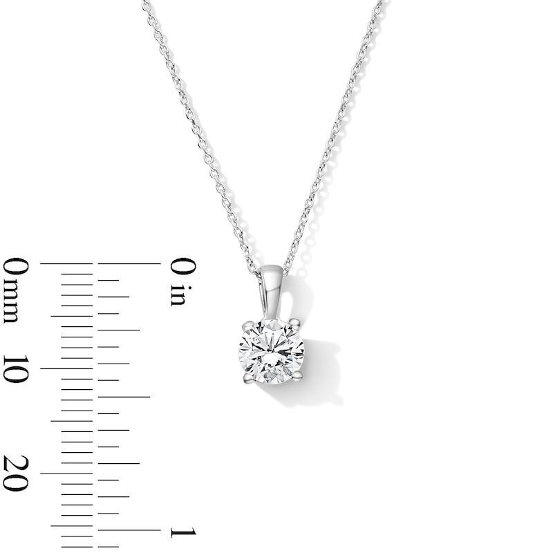 Main Image 2 of 1 CT. T.W. Certified Lab-Grown Diamond Solitaire Pendant in 10K White Gold (F/SI2)