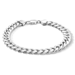 9.0mm Miami Cuban Curb Chain Bracelet in Solid Sterling Silver - 8.5"