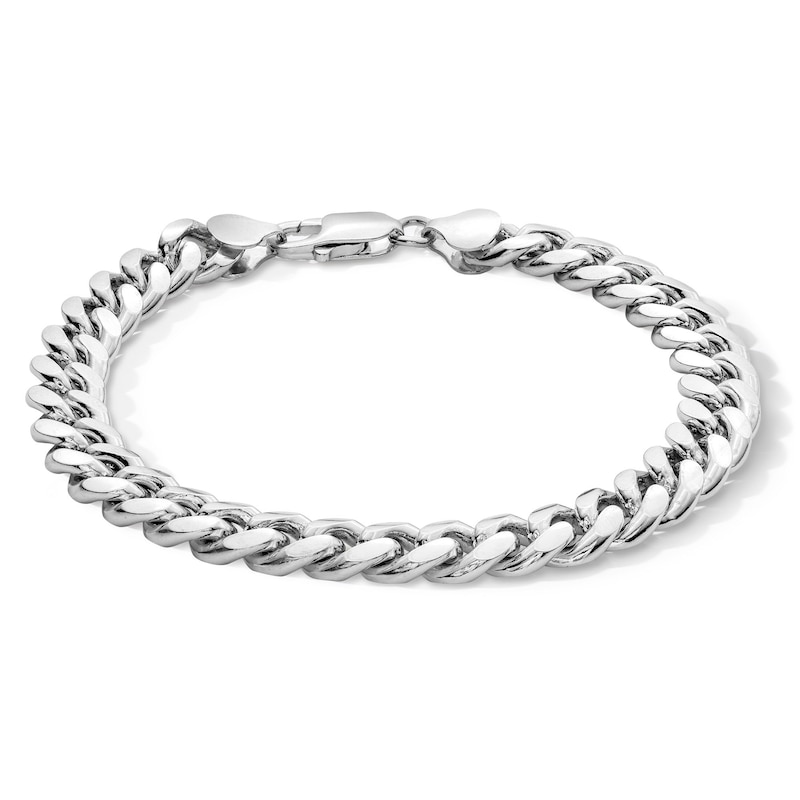 Main Image 1 of 9.0mm Miami Cuban Curb Chain Bracelet in Solid Sterling Silver - 8.5"