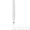 Thumbnail Image 2 of 9.6mm Flat Curb Chain Bracelet in Solid Sterling Silver - 8.5"