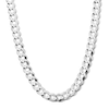 Thumbnail Image 1 of 9.6mm Flat Curb Chain Necklace in Solid Sterling Silver - 22"
