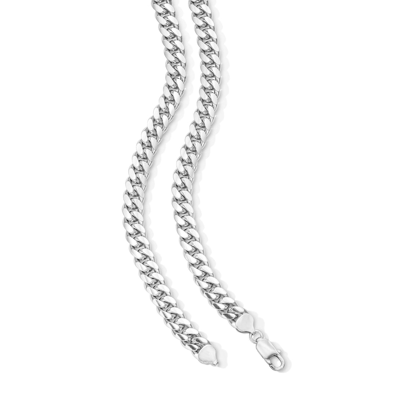 Main Image 2 of 9.0mm Miami Cuban Curb Chain Necklace in Solid Sterling Silver - 24"