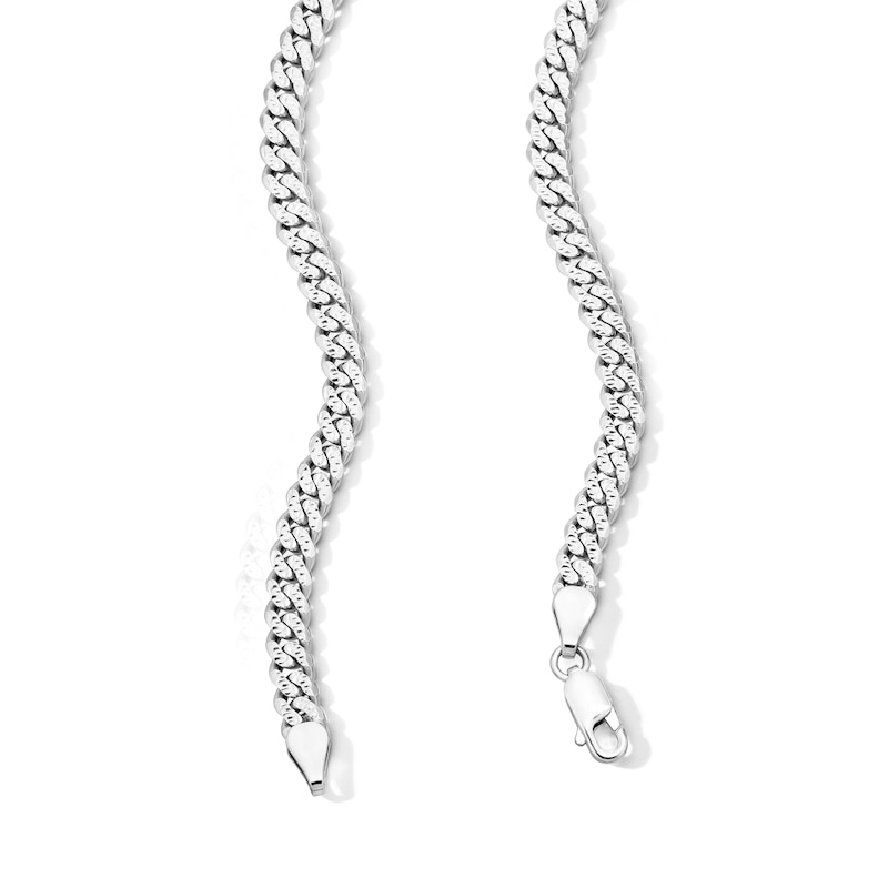 Main Image 3 of 5.0mm Miami Cuban Pavé Curb Chain Necklace in Solid Sterling Silver - 20"