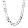 Thumbnail Image 1 of 12.0mm Flat Curb Chain Necklace in Solid Sterling Silver - 24"