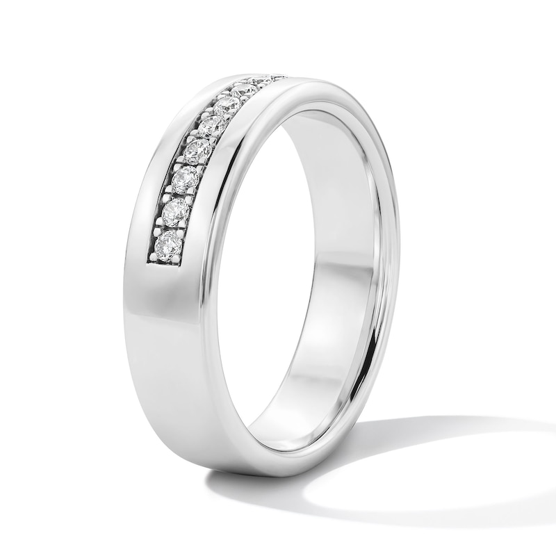 Main Image 2 of 3/8 CT. T.W. Diamond Center Band in 10K White Gold