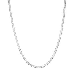 3.3mm Flat Mariner Chain Necklace in Solid Sterling Silver - 20"