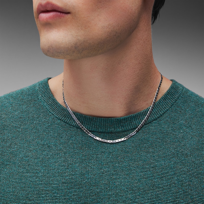 Main Image 2 of 3.3mm Flat Mariner Chain Necklace in Solid Sterling Silver - 20"