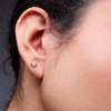 Thumbnail Image 2 of 1/2 CT. T.W. Certified Lab-Grown Diamond Solitaire Stud Earrings in Sterling Silver (F/VS2)