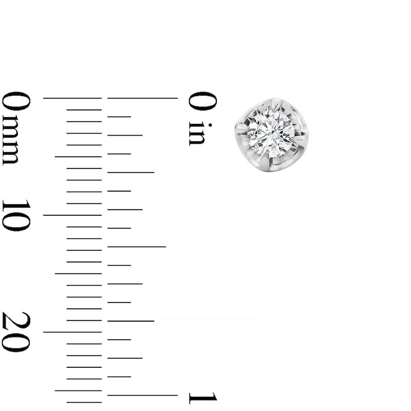 Main Image 2 of 1/2 CT. T.W. Certified Lab-Grown Diamond Solitaire Stud Earrings in Sterling Silver (F/VS2)