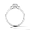 Thumbnail Image 2 of 1/2 CT. T.W. Emerald-Cut Lab-Grown Diamond Frame Engagement Ring in 10K White Gold (F/VS2)