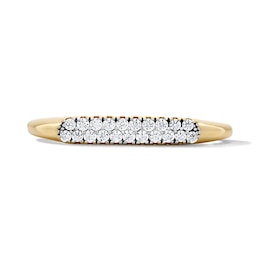 1/8 CT. T.W. Lab-Grown Diamond Stackable Ring in Sterling Silver with 18K Gold Plate (F/VS2)