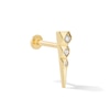 Thumbnail Image 1 of Lab-Grown Diamond-Accent Triangle Single Cartilage Stud Earring in 14K Gold (F/VS2)