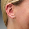 Thumbnail Image 3 of Lab-Grown Diamond-Accent Triangle Single Cartilage Stud Earring in 14K Gold (F/VS2)