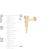Thumbnail Image 5 of Lab-Grown Diamond-Accent Triangle Single Cartilage Stud Earring in 14K Gold (F/VS2)