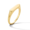 Thumbnail Image 4 of Flat Hex Signet Fashion Ring in Sterling Silver with 18K Gold Plate