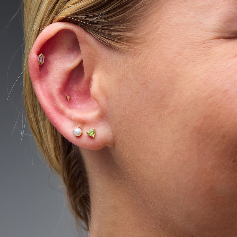 Main Image 3 of Pyramid Single Cartilage Stud Earring in 14K Gold