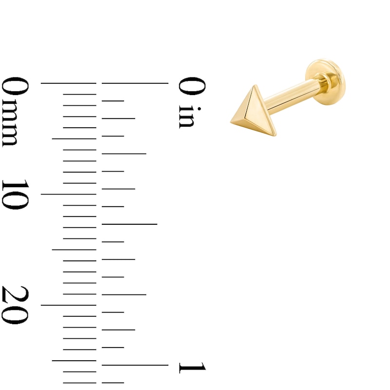 Main Image 5 of Pyramid Single Cartilage Stud Earring in 14K Gold