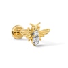 Thumbnail Image 1 of Lab-Grown Diamond-Accent Bee Single Cartilage Stud Earring in 14K Gold (F/VS2)