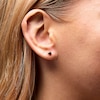 Thumbnail Image 2 of Garnet Solitaire Stud Earrings in 10K Gold
