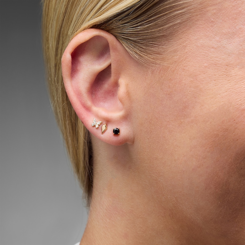 Main Image 3 of Kite Shaped Single Cartilage Stud Earring in 14K Gold