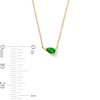 Thumbnail Image 5 of Pear-Shaped Emerald Solitaire Necklace in 10K Gold