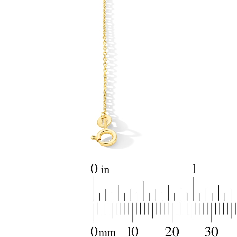 Main Image 4 of Lab-Grown Diamond-Accent and Heart Station Bracelet in Sterling Silver with 18K Gold Plate (H/SI2) - 7.25″