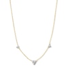 Thumbnail Image 1 of 1/5 CT. T.W. Lab-Grown Diamond Triangle Station Necklace in Sterling Silver with 18K Gold Plate (H/SI2)