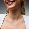 Thumbnail Image 2 of 1/5 CT. T.W. Lab-Grown Diamond Triangle Station Necklace in Sterling Silver with 18K Gold Plate (H/SI2)