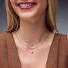 Thumbnail Image 3 of 1/5 CT. T.W. Lab-Grown Diamond Triangle Station Necklace in Sterling Silver with 18K Gold Plate (H/SI2)