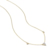 Thumbnail Image 4 of 1/5 CT. T.W. Lab-Grown Diamond Triangle Station Necklace in Sterling Silver with 18K Gold Plate (H/SI2)