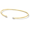 Thumbnail Image 4 of 1/10 CT. T.W. Lab-Grown Diamond Cuff Bracelet in Hollow Sterling Silver with 18K Gold Plate (H/SI2) - 7.76″