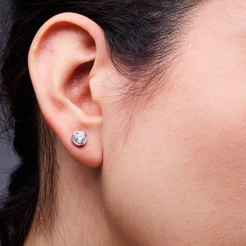 Main Image 2 of 1 CT. T.W. Certified Lab-Grown Diamond Solitaire Pendant and Stud Earrings Set in Sterling Silver (I/SI2)