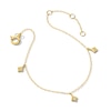 Thumbnail Image 4 of Lab-Grown Diamond-Accent Rhombus Dangle Station Bracelet in Sterling Silver with 14K Gold Plate (F/SI2) - 7.25″