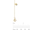 Thumbnail Image 6 of Lab-Grown Diamond-Accent Flower Dangle Station Bracelet in Sterling Silver with 14K Gold Plate (F/SI2) - 7.25″