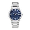Thumbnail Image 1 of Men's Bulova Analog Watch in Stainless Steel with Blue Dial and Diamond Accents (Model: 96D155)