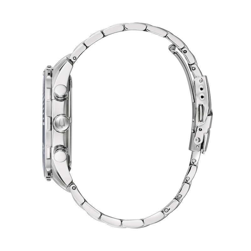 Main Image 2 of Men's Bulova Chronograph Watch in Stainless Steel with Silver-Tone Dial (Model: 98A257)