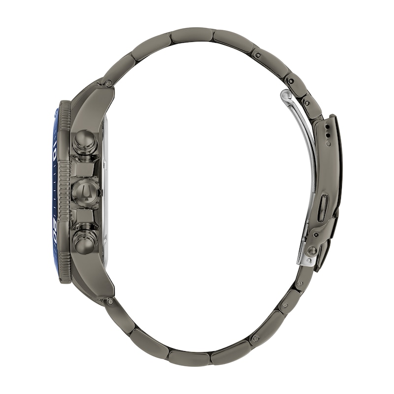 Main Image 2 of Men's Bulova Performance Sport Chronograph Watch in Grey Ion-Plated Stainless Steel with Blue Dial (Model: 98A314)