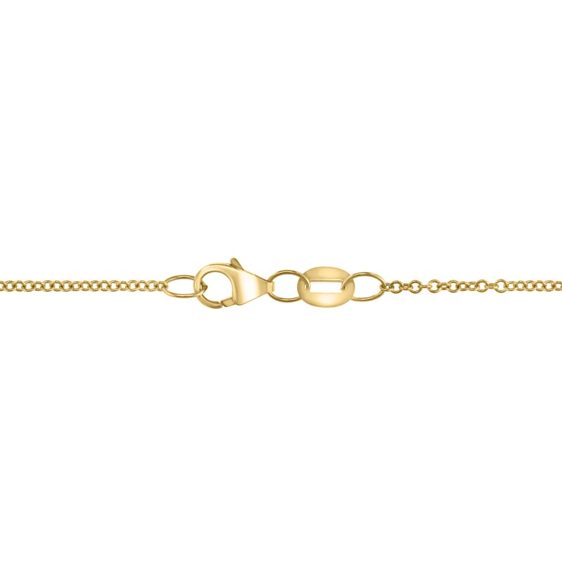 Main Image 3 of Pear-Shaped Green Quartz and 1/20 CT.T.W. Diamond Necklace in 14K Gold - 18"