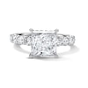 Thumbnail Image 1 of 4 CT. T.W. Princess-Cut Certified Lab-Grown Diamond Hidden Frame Engagement Ring in 14K White Gold (F/VS2)