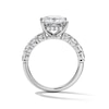 Thumbnail Image 2 of 4 CT. T.W. Princess-Cut Certified Lab-Grown Diamond Hidden Frame Engagement Ring in 14K White Gold (F/VS2)