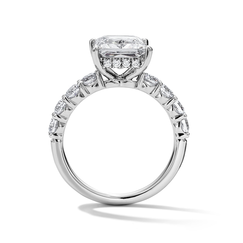 Main Image 2 of 4 CT. T.W. Princess-Cut Certified Lab-Grown Diamond Hidden Frame Engagement Ring in 14K White Gold (F/VS2)