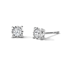 1/4 CT. T.W. Certified Lab-Grown Diamond Solitaire Stud Earrings in Sterling Silver (F/VS2)