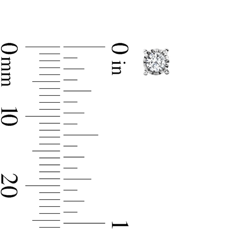 Main Image 2 of 1/4 CT. T.W. Certified Lab-Grown Diamond Solitaire Stud Earrings in Sterling Silver (F/VS2)