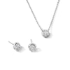 Thumbnail Image 1 of 1 CT. T.W. Certified Lab-Grown Diamond Solitaire Pendant and Stud Earrings Gift Set in Sterling Silver (F/VS2)