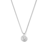 Thumbnail Image 1 of 1/5 CT.T.W. Diamond Saint Christopher Medallion Necklace in Stainless Steel - 24" -