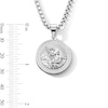 Thumbnail Image 3 of 1/5 CT.T.W. Diamond Saint Christopher Medallion Necklace in Stainless Steel - 24" -