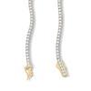 Thumbnail Image 2 of 5 CT. T.W. Lab-Grown Diamond Tennis Necklace in Sterling Silver with 10K Gold Plate (F/VS2) - 15"